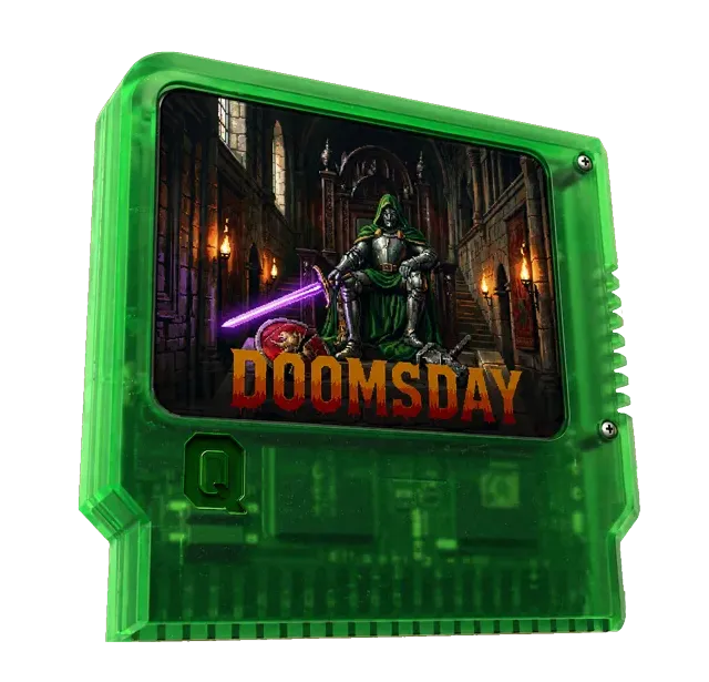 Doom's Day game cartridge with pixel-art cover